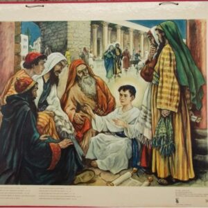 Bellarminus-bijbelplaten  nr. 36    "Jesus blijft in de tempel achter" 