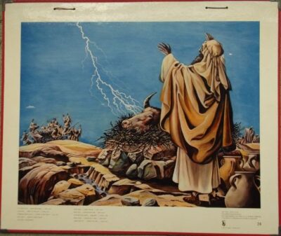 Bellarminus-bijbelplaten  nr. 24   "Elias Karmel" 